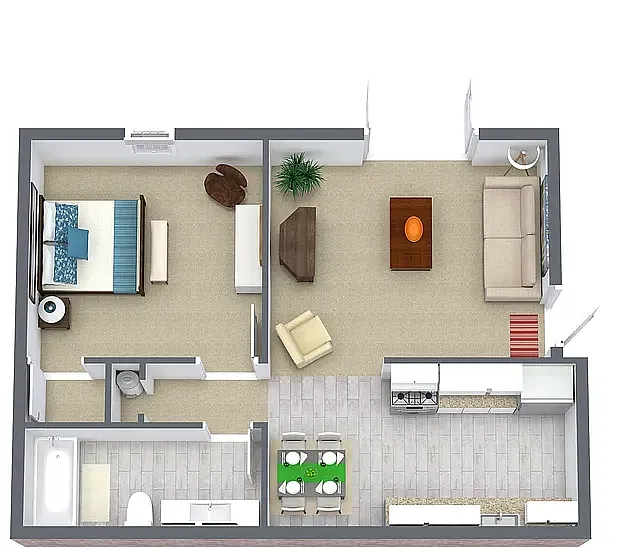 Floor plan One Bedroom