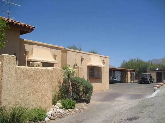 front looking towards two design studio buildings