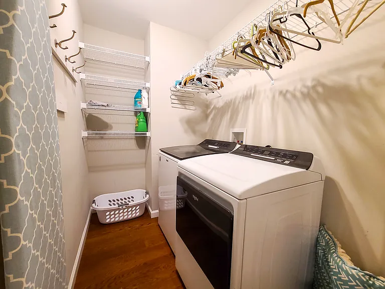 The rental is equipped with a washer and dryer.