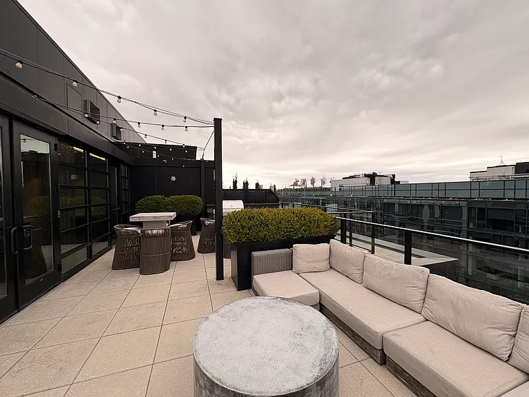 Outdoor clubhouse lounge, panaramic views of the River, Capitol and SE and NE DC. Complete with grills, tables, chairs and couches.