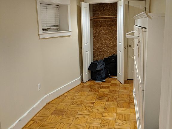 Bedroom with bed folded up