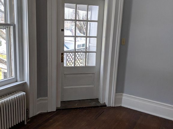 Dining room with door to private porch