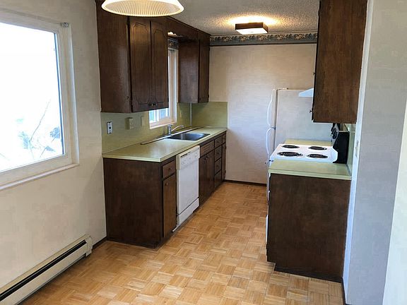 Kitchen with wood floors