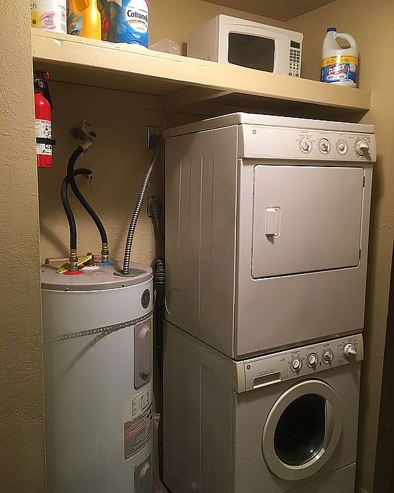 In unit washer dryer