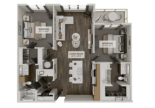 Floor plan The Crossroads Select (B1C)