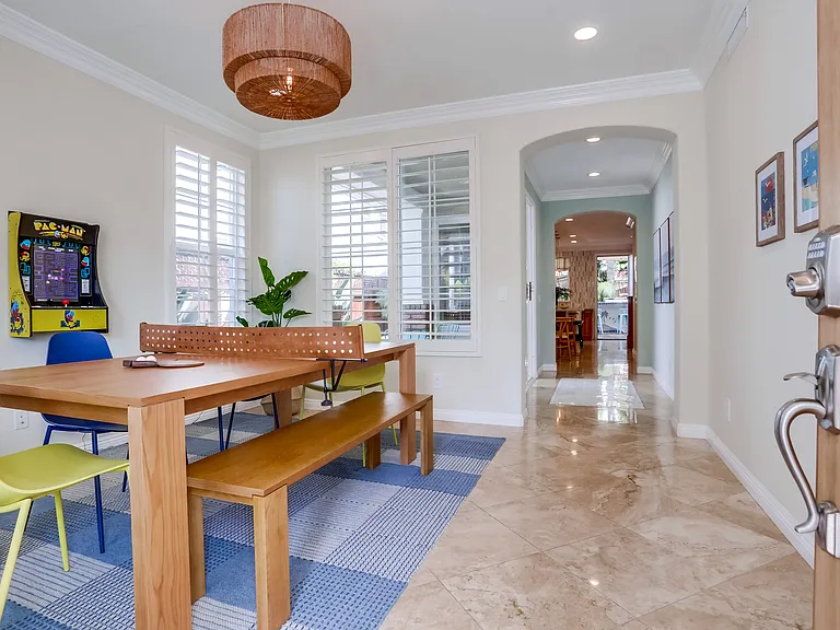 Game room and dining room
