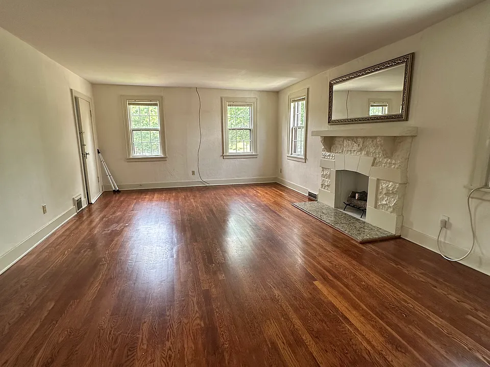 Spacious living room with lots of natural light