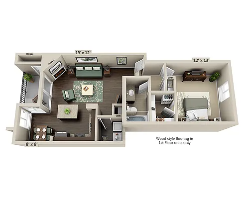 Floor plan A1E-R
