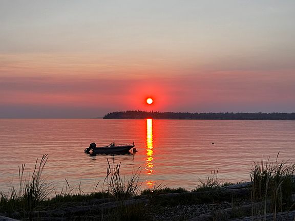 Sunset over Birch Bay from Front of House