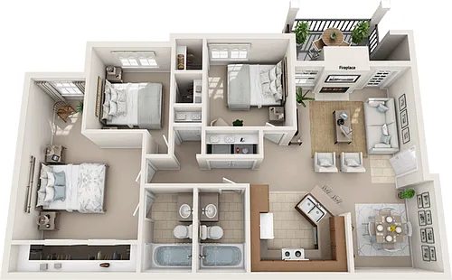 Floor plan 32B6c