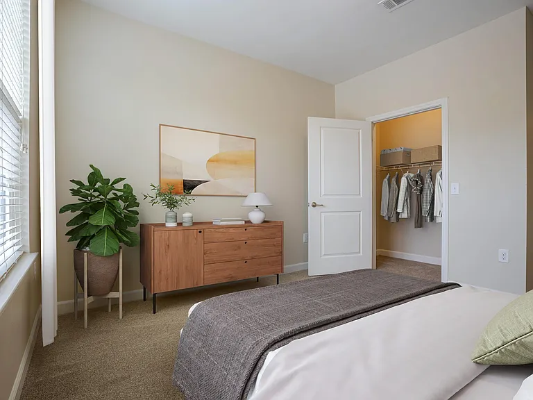 Bedroom with closet space