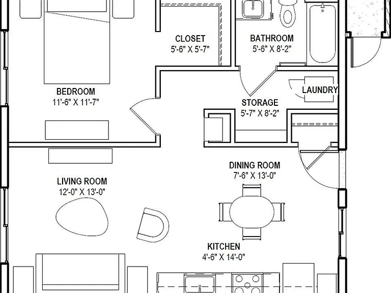 1 Bedroom 1 Bath 1 Bedroom 1 Bath