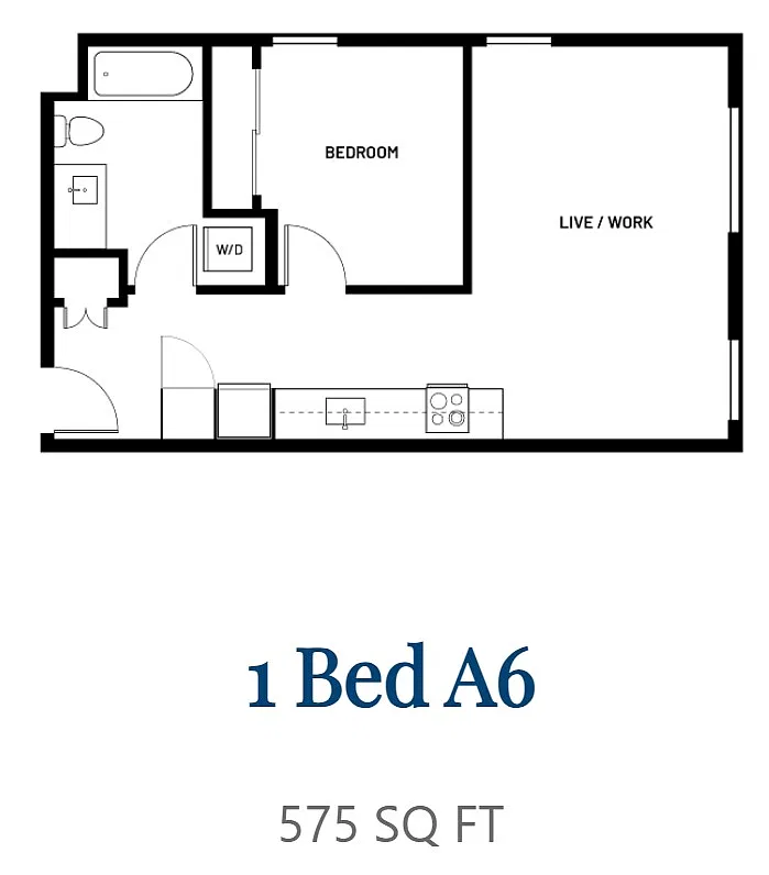 Floor plan 1 Bed A6