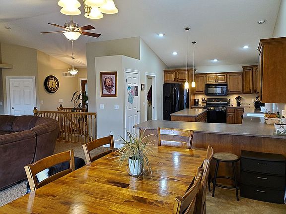 Dining room and kitchen