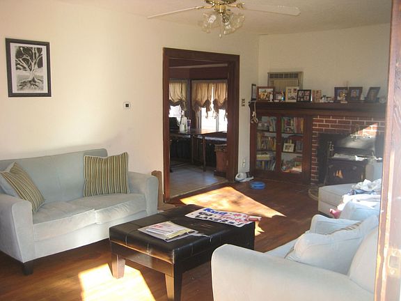 built-in bookcase w/wood stove