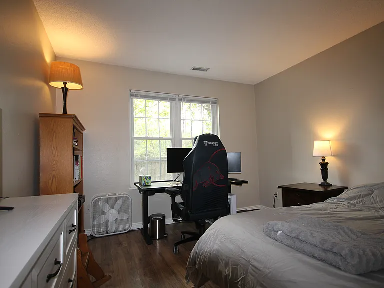 Bedroom is spacious for large furniture