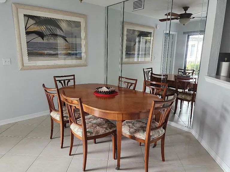 Dining table with seating for 6.
