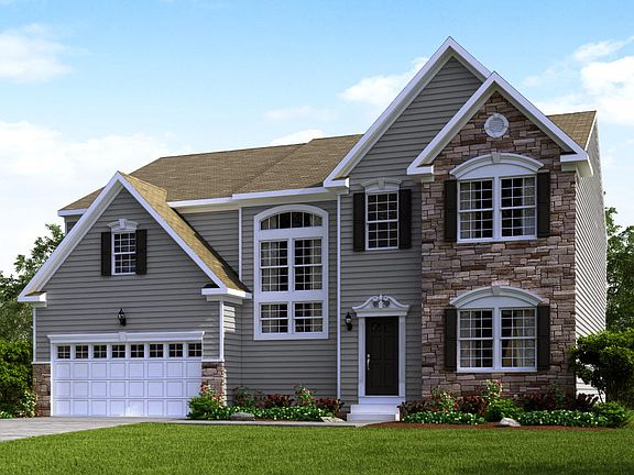 Elevation E Opt Partial Stone Facade and Garage Door
