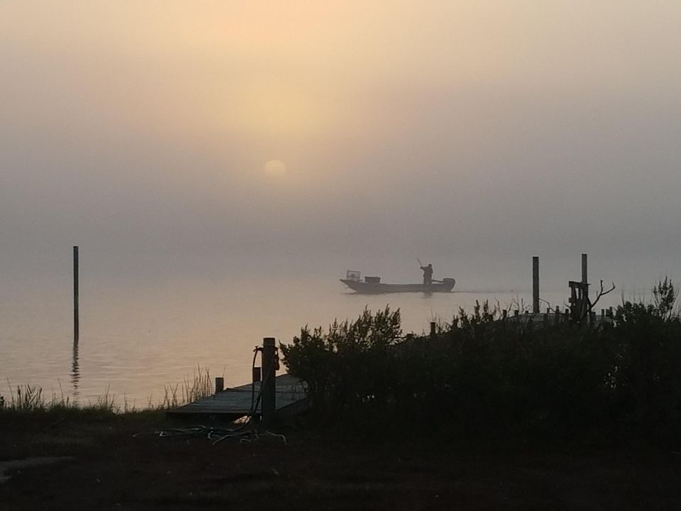sunrise on a foggy day