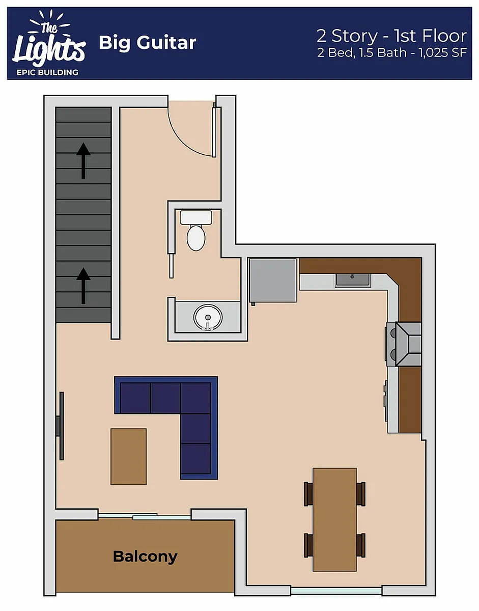 Floor plan Big Guitar | Two Story
