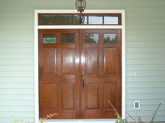 Solid wood front doors!