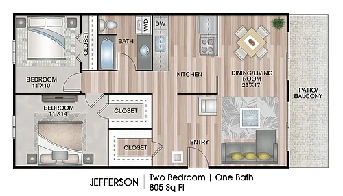 Floor plan Jefferson - Premium Plus