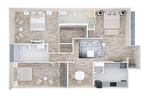 Floor plan 3X2-B