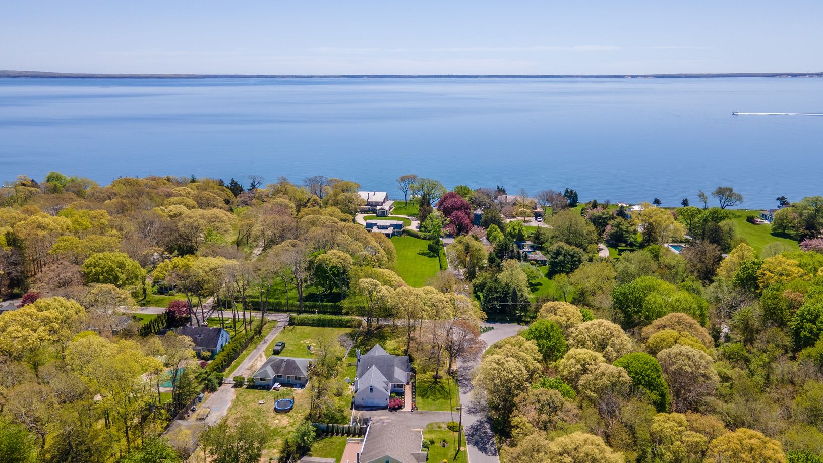  Aerial View of Home to the Peconic Bay