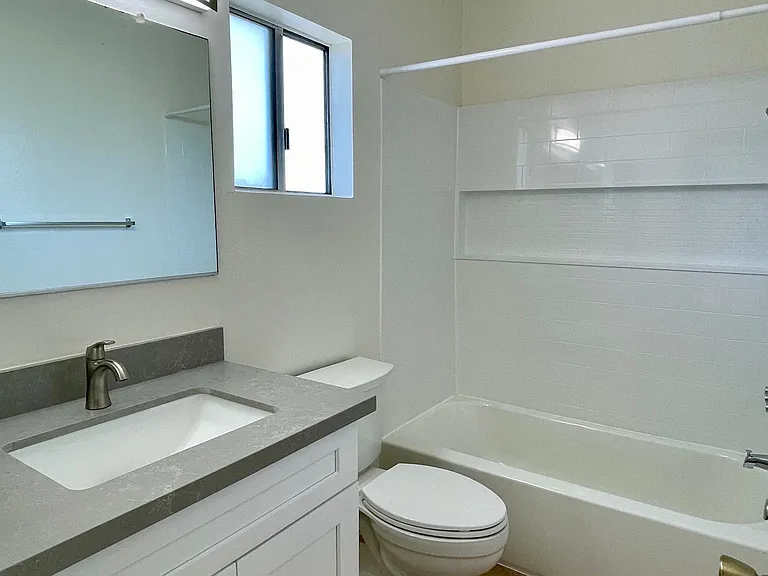 brand new vanity and bathtub