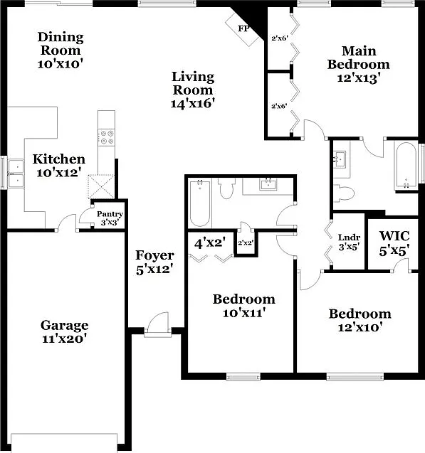 3 bed, 2.0 bath, 1287 sqft, $1,980 — Photo 2