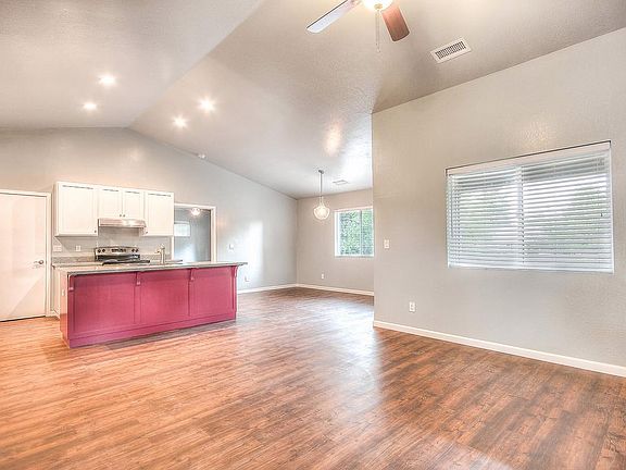 Great room with island kitchen