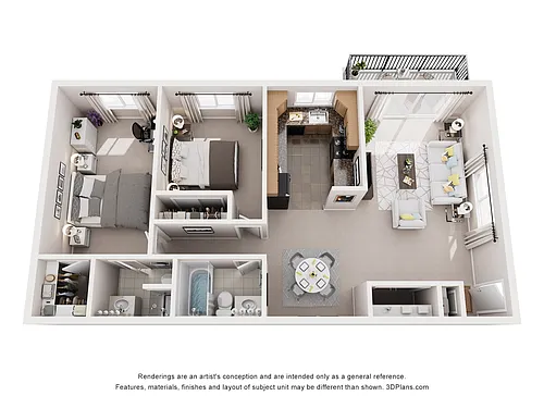 Floor plan 2 Bedroom
