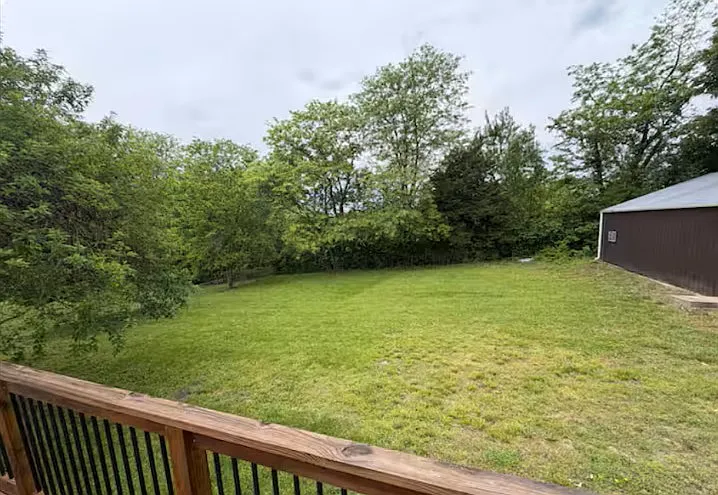 Fenced backyard