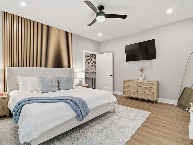 Spacious Primary Bedroom w/ King Bed & Smart TV