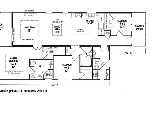 Optional Open Kitchen Layout