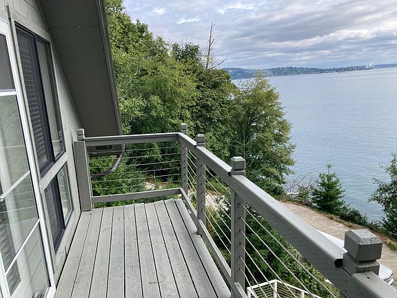 waterfront and mountain views
