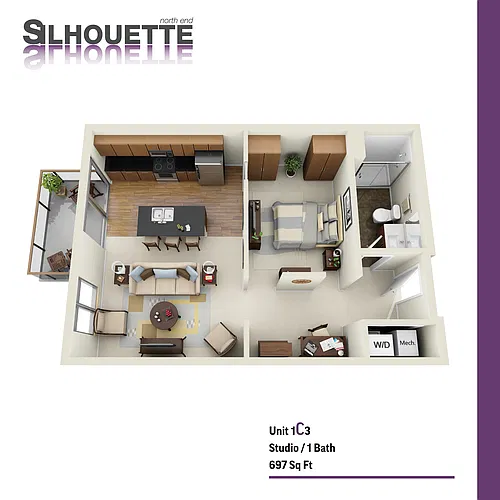 Floor plan 1C3 Convertible