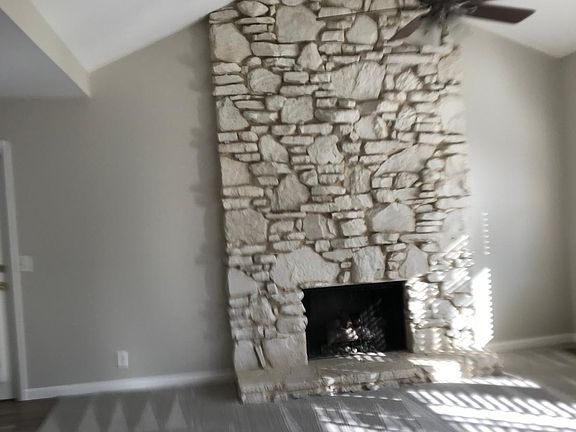 Gas fireplace in living room