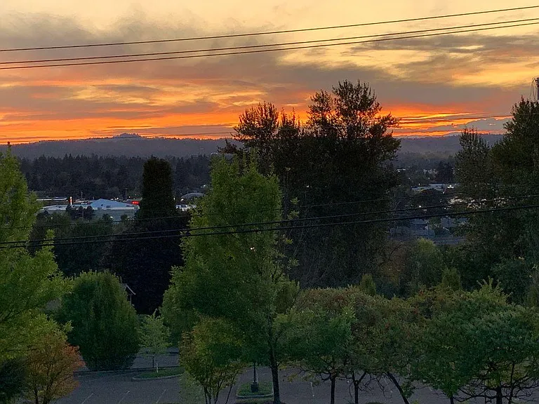 sunsets from every west facing window