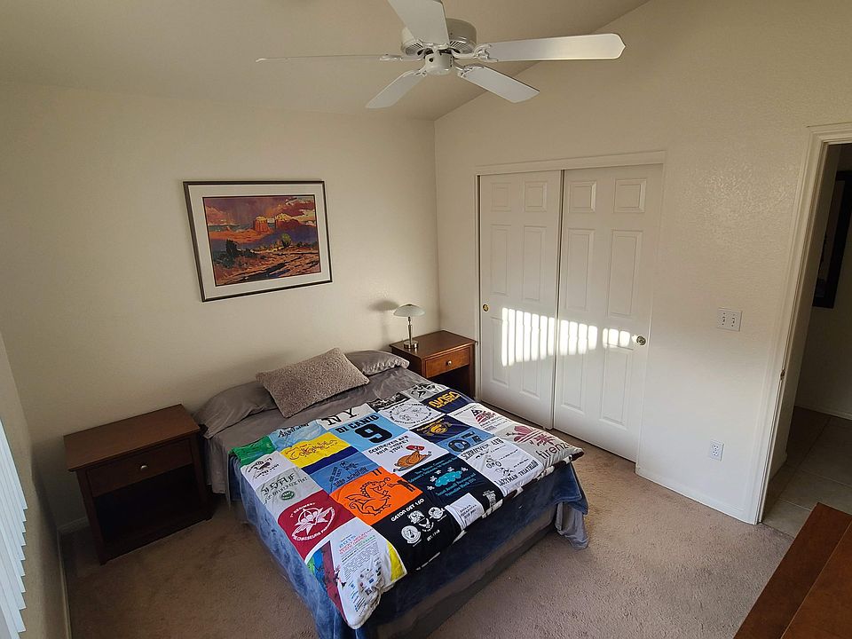 Room for rent, coolest room in the house. It is fully furnished although the bed is optional if not required/needed. Spacious built in closet, ceiling fan.