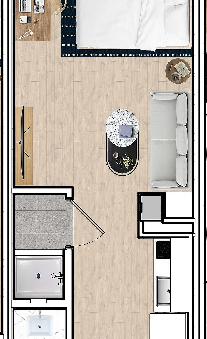 Studio, 402 sqft, $2,200 — Photo 4