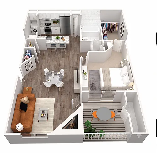 Floor plan The Downtown Den-Premium