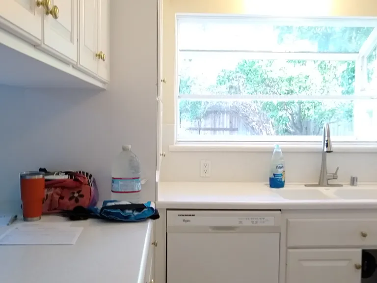 Kitchen with window box.
