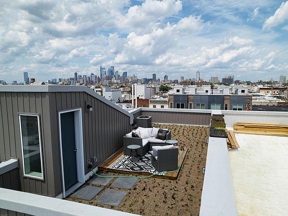 Green roof with city views