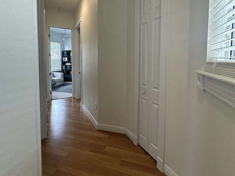 Linen closet in hallway