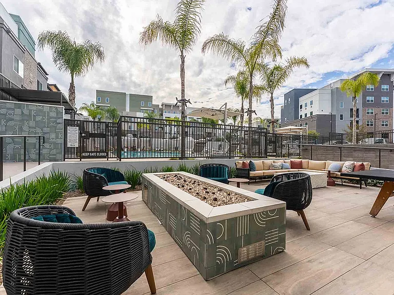 Outdoor Lounge with firepit