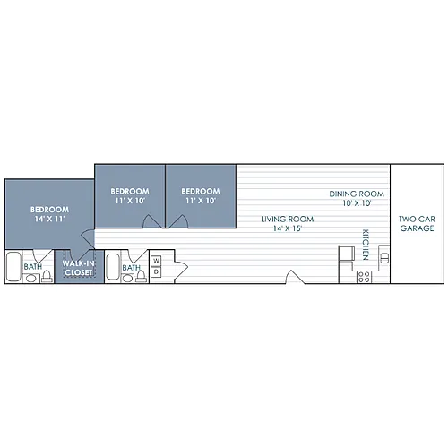 Floor plan 3 Bed 2 Bath