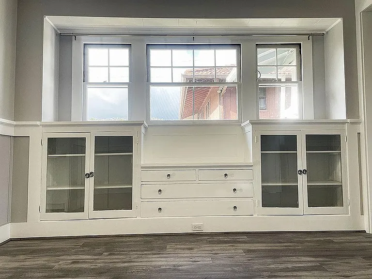 Living room wall unit and drawers