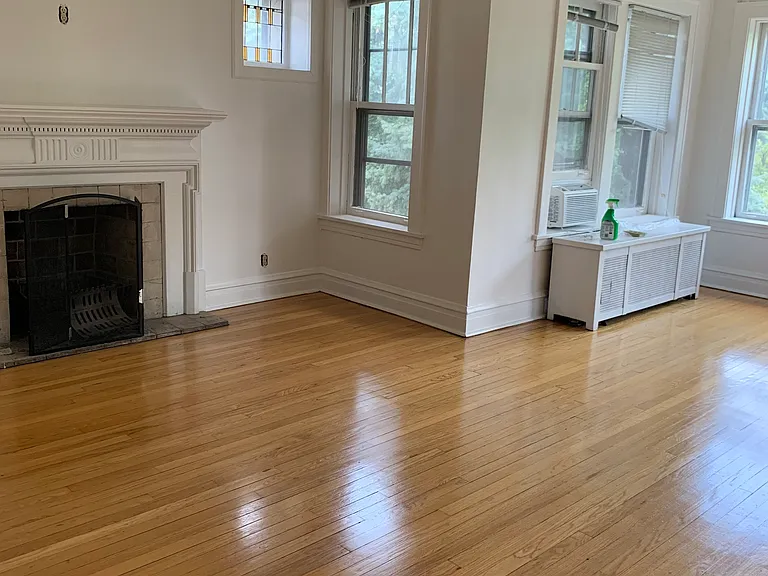 living room with the fireplace