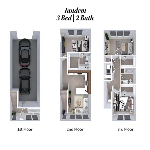 Floor plan 3x2 Tandem B